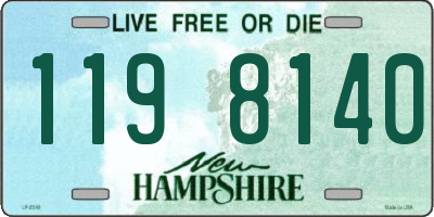 NH license plate 1198140