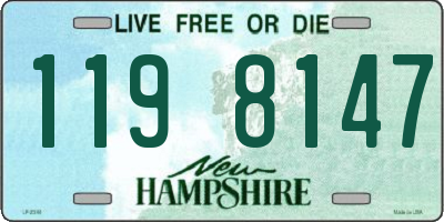 NH license plate 1198147