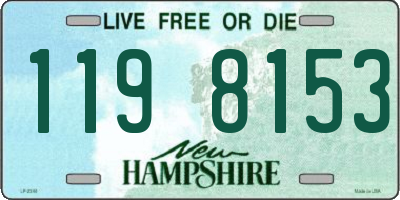 NH license plate 1198153