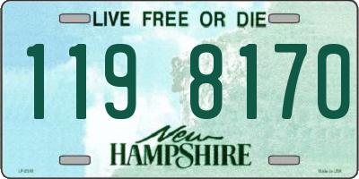 NH license plate 1198170