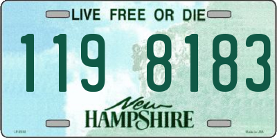 NH license plate 1198183