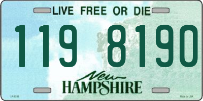 NH license plate 1198190