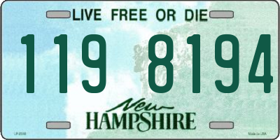 NH license plate 1198194