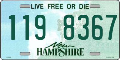 NH license plate 1198367