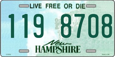 NH license plate 1198708