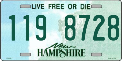 NH license plate 1198728
