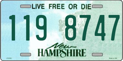 NH license plate 1198747