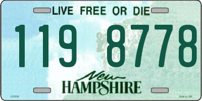 NH license plate 1198778