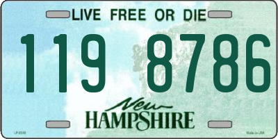 NH license plate 1198786