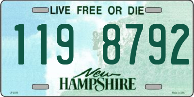 NH license plate 1198792