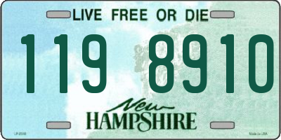 NH license plate 1198910