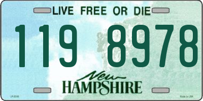 NH license plate 1198978