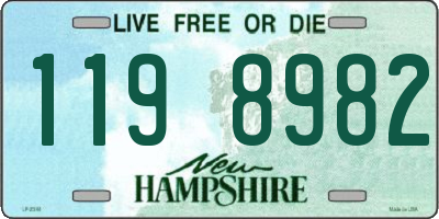 NH license plate 1198982