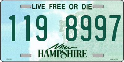 NH license plate 1198997