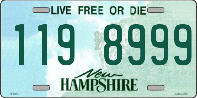 NH license plate 1198999