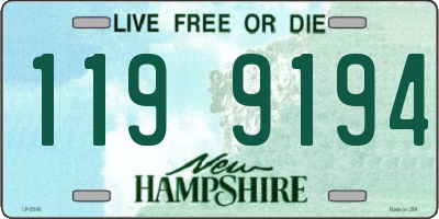 NH license plate 1199194
