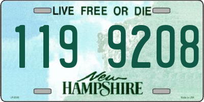 NH license plate 1199208