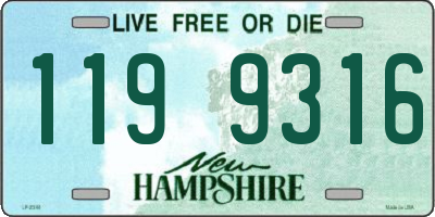 NH license plate 1199316