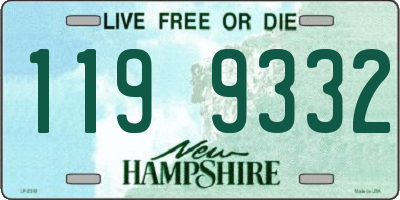 NH license plate 1199332