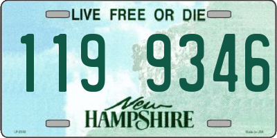 NH license plate 1199346