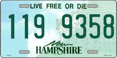 NH license plate 1199358