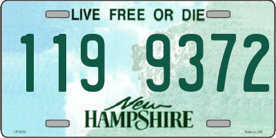 NH license plate 1199372