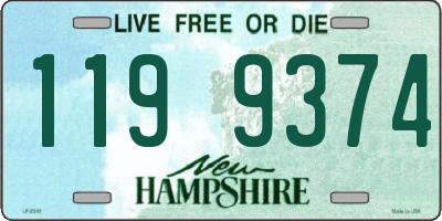 NH license plate 1199374