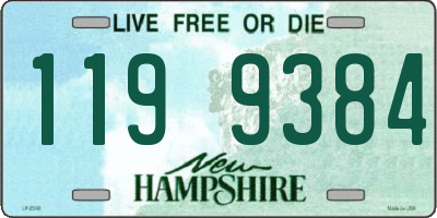 NH license plate 1199384