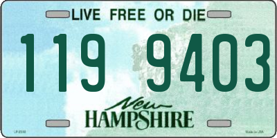 NH license plate 1199403