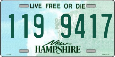 NH license plate 1199417