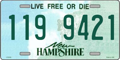 NH license plate 1199421