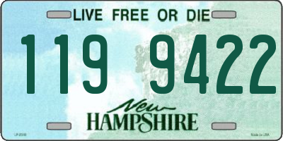 NH license plate 1199422