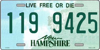 NH license plate 1199425