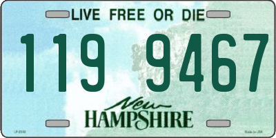 NH license plate 1199467