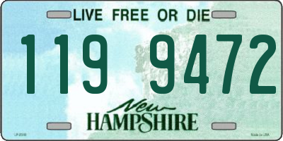 NH license plate 1199472
