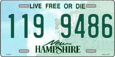 NH license plate 1199486