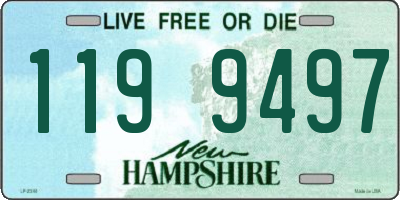 NH license plate 1199497
