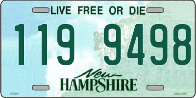 NH license plate 1199498
