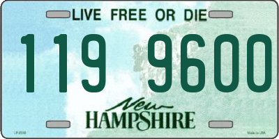 NH license plate 1199600