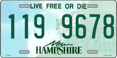 NH license plate 1199678