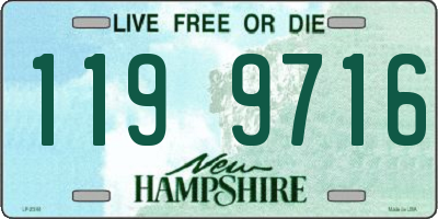 NH license plate 1199716