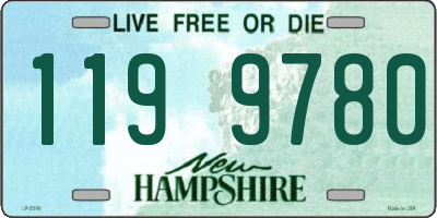 NH license plate 1199780