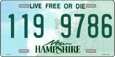 NH license plate 1199786