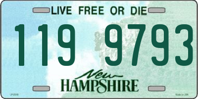 NH license plate 1199793