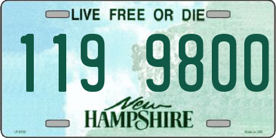 NH license plate 1199800