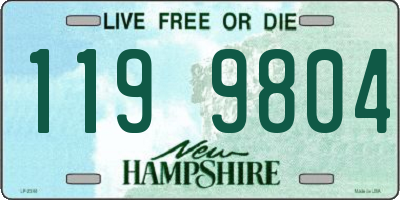NH license plate 1199804