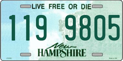 NH license plate 1199805
