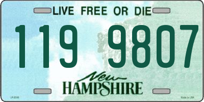 NH license plate 1199807