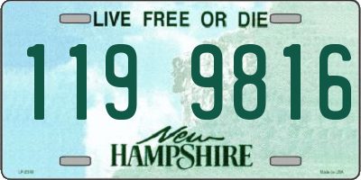 NH license plate 1199816