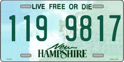 NH license plate 1199817